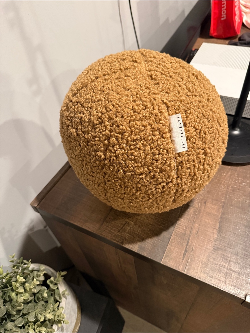 Cozy Teddy Ball Pillow